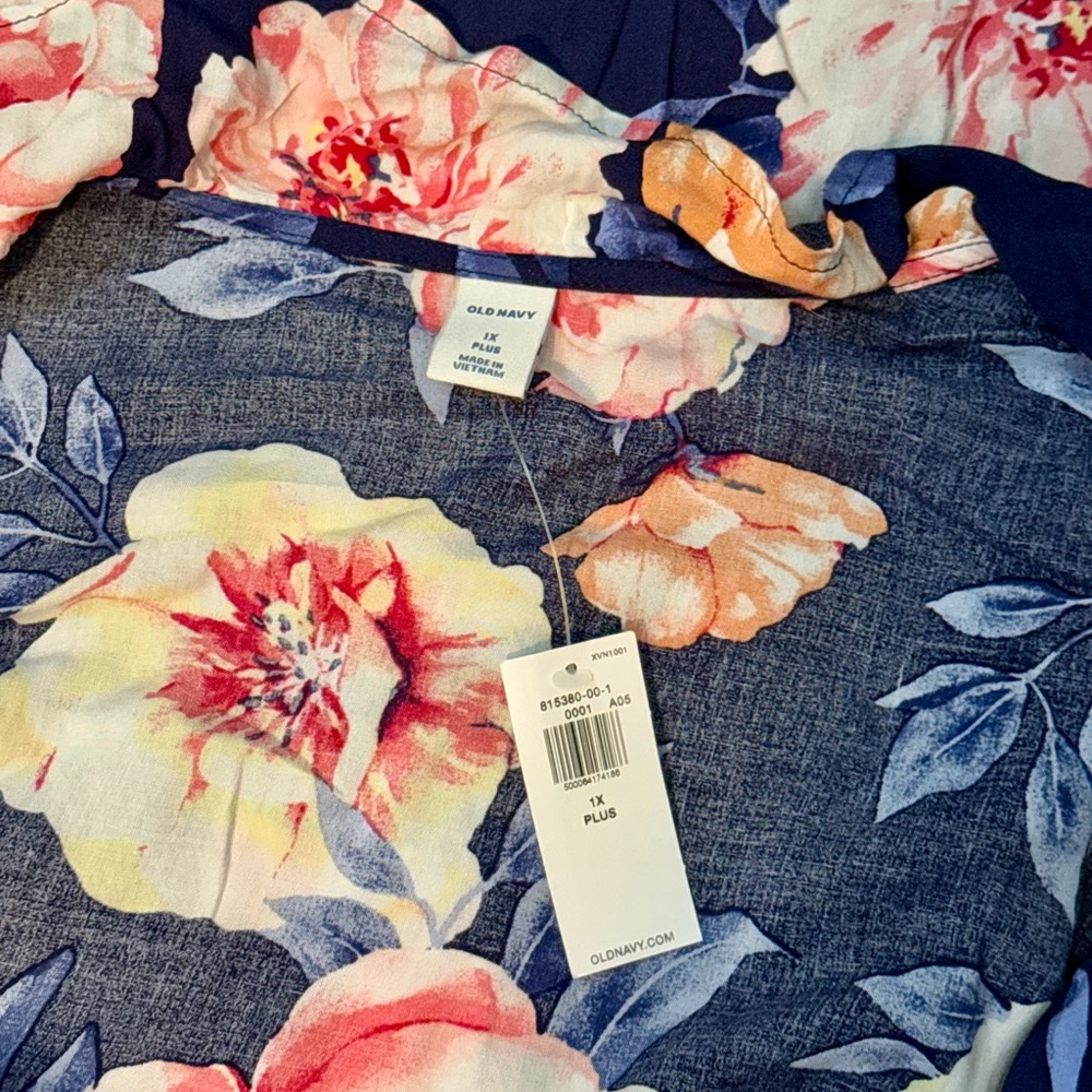 NWT Old Navy Floral Wrap Dress Size 1X - Picture 9 of 10